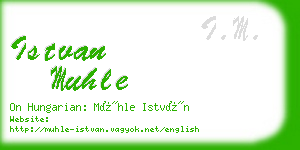 istvan muhle business card